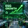 A futuristic recycling plant showing the growth of the green waste management sector.