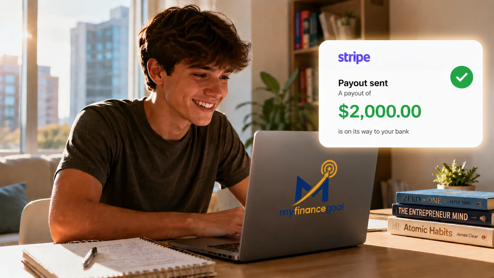 Case study showing how a 20-year-old made $2,000 with AI tools in 2026 using a laptop.