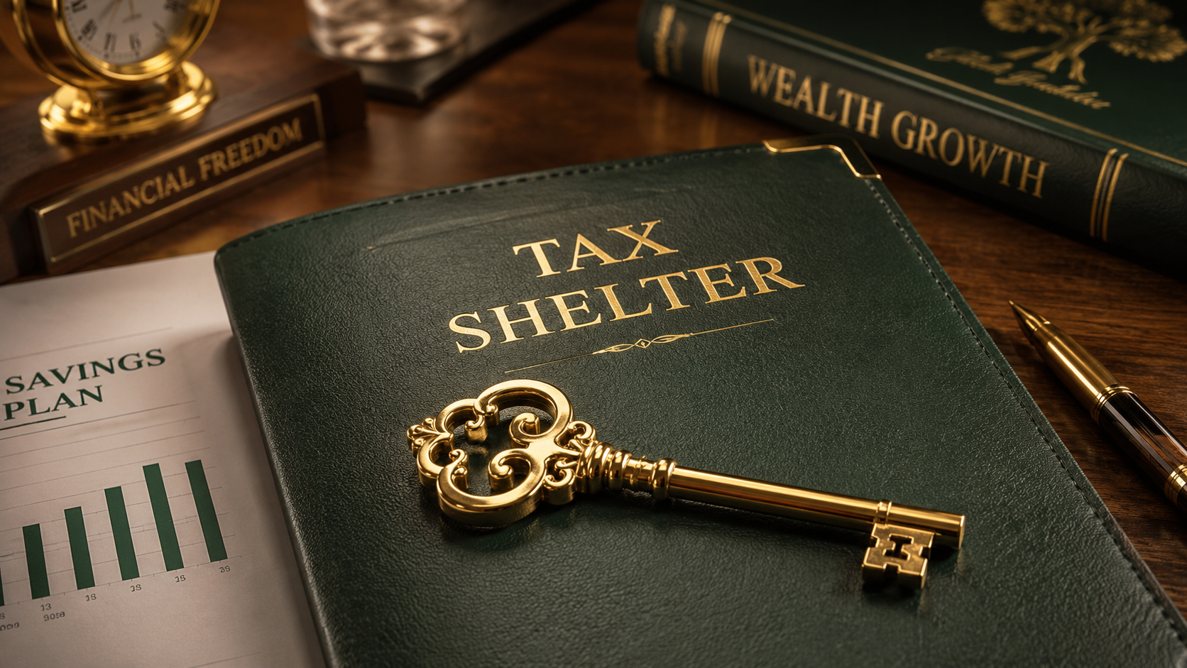 A golden key on a wealth folder representing a legal tax break ira strategy.