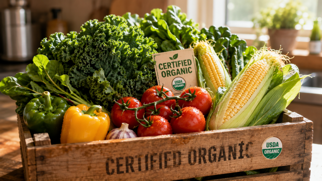 A close-up view highlighting affordable pricing structures for certified organic grocery products options. Mx morning star farm secret