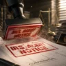 A dramatic red IRS audit warning stamp on business financial papers during urgent ERC Audits.