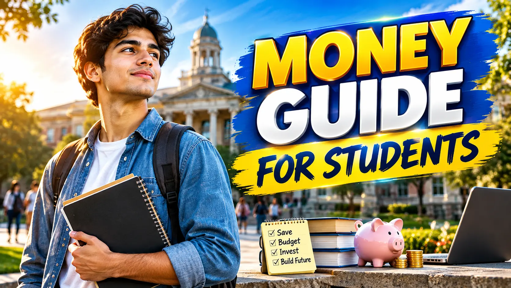 Featured image for the student money management guide covering budgeting and saving for college.