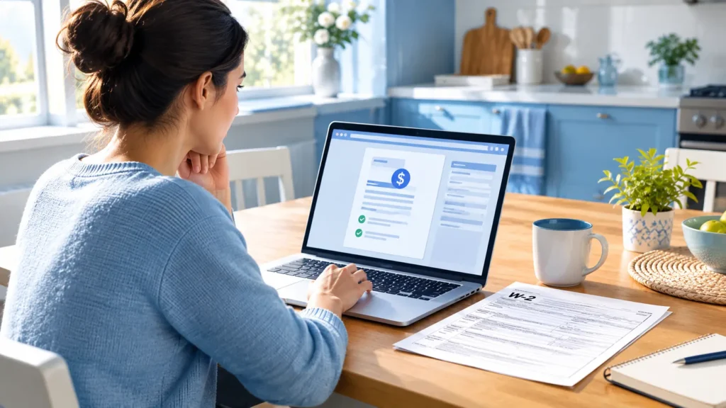 Taxpayer reviewing return to understand their $3000 IRS tax refund eligibility.