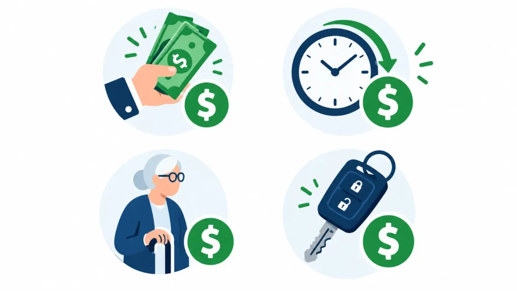 Working Families Tax Cut 2026 deductions infographic showing tips, overtime, senior, and car loan provisions.